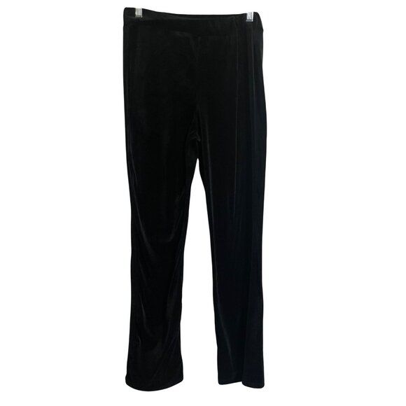 Ultra Flirt Black Velour Flared Stretch Pants Womens Juniors Size Large Boho - Picture 1 of 5